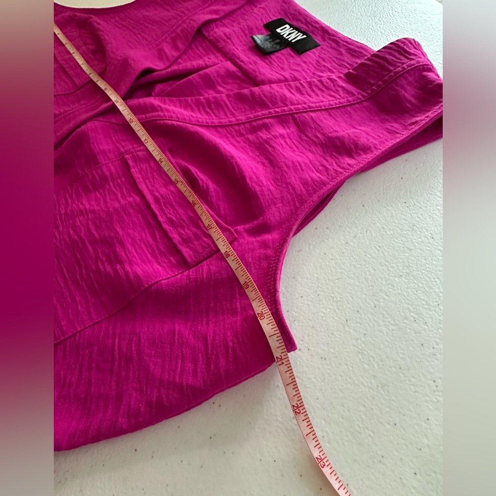 DKNY Fuchsia Button-Down Midi Dress - Picture 10 of 12